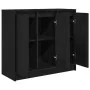 Aparador de madera de roble negro 85x34x76 cm by , Sideboards - Ref: Foro24-861626, Price: 94,02 €, Discount: %