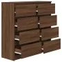 Aparador roble marrón 100x35x99 cm madera de ingeniería by , Sideboards - Ref: Foro24-3328495, Price: 166,81 €, Discount: %