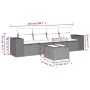 Set comedor de jardín 5 piezas y cojines ratán sintético marrón von , Modulare Sofas für den Außenbereich - Ref: Foro24-32222...