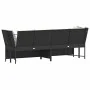 Sofás de jardín 3 piezas y cojines ratán sintético negro von , Outdoor-Sofas - Ref: Foro24-4104121, Preis: 299,37 €, Rabatt: %