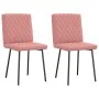 Sillas de comedor 2 unidades cuero sintético rosa de , Sillas de comedor - Ref: Foro24-4101120, Precio: 87,16 €, Descuento: %