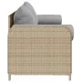 Sofá de jardín de 3 plazas con cojines ratán sintético beige by , Outdoor sofas - Ref: Foro24-4104175, Price: 238,98 €, Disco...