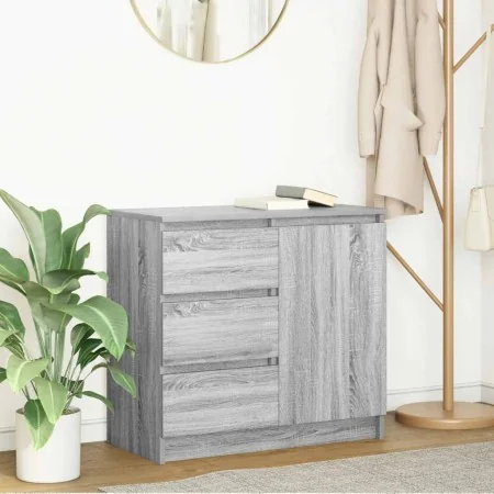 Aparador con cajón gris Sonoma 71x35x65 cm madera de ingeniería by , Sideboards - Ref: Foro24-861576, Price: 84,65 €, Discoun...