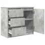 Aparador con cajón gris hormigón 71x35x65 cm madera ingeniería by , Sideboards - Ref: Foro24-861574, Price: 80,91 €, Discount: %