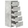 Aparador con cajones gris hormigón 37,5x35x99 cm by , Sideboards - Ref: Foro24-861763, Price: 89,32 €, Discount: %
