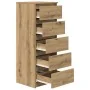 Aparador con cajones roble artesanal 37,5x35x99 cm by , Sideboards - Ref: Foro24-861768, Price: 92,78 €, Discount: %