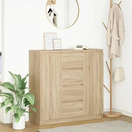 Aparador con cajones roble Sonoma 100,5x35x98,5 cm by , Sideboards - Ref: Foro24-3328455, Price: 151,00 €, Discount: %