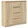 Aparador con cajones roble Sonoma 100,5x35x98,5 cm by , Sideboards - Ref: Foro24-3328455, Price: 151,00 €, Discount: %
