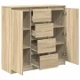 Aparador con cajones roble Sonoma 100,5x35x98,5 cm by , Sideboards - Ref: Foro24-3328455, Price: 151,00 €, Discount: %