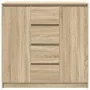 Aparador con cajones roble Sonoma 100,5x35x98,5 cm by , Sideboards - Ref: Foro24-3328455, Price: 151,00 €, Discount: %