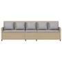 Sofá de jardín de 5 plazas con cojines ratán sintético beige by , Garden sets - Ref: Foro24-4104116, Price: 336,91 €, Discoun...