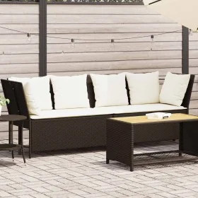 Sofá de jardín con cojines ratán sintético marrón von , Outdoor-Sofas - Ref: Foro24-4104123, Preis: 311,37 €, Rabatt: %