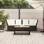 Sofá de jardín con cojines ratán sintético marrón by , Outdoor sofas - Ref: Foro24-4104123, Price: 311,37 €, Discount: %