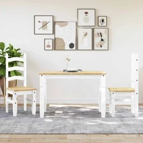 Juego de comedor Panama 3 pzas madera maciza de pino blanco by , Furniture sets for kitchens and dining rooms - Ref: Foro24-3...