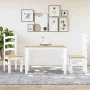 Juego de comedor Panama 3 pzas madera maciza de pino blanco by , Furniture sets for kitchens and dining rooms - Ref: Foro24-3...