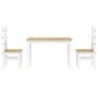 Juego de comedor Panama 3 pzas madera maciza de pino blanco by , Furniture sets for kitchens and dining rooms - Ref: Foro24-3...