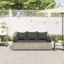 Sofá de jardín con cojines 3 plazas ratán sintético gris claro by , Outdoor sofas - Ref: Foro24-4104177, Price: 239,56 €, Dis...