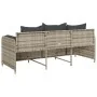 Sofá de jardín con cojines 3 plazas ratán sintético gris claro by , Outdoor sofas - Ref: Foro24-4104177, Price: 239,56 €, Dis...