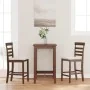 Taburetes de bar con cojines 2 uds madera maciza marrón caucho von , Küchenhocker - Ref: Foro24-4102537, Preis: 119,94 €, Rab...