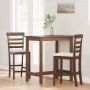 Taburetes de bar con cojines 2 uds madera maciza marrón caucho von , Küchenhocker - Ref: Foro24-4102537, Preis: 119,94 €, Rab...