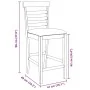 Taburetes de bar con cojines 2 uds madera maciza marrón caucho von , Küchenhocker - Ref: Foro24-4102537, Preis: 119,94 €, Rab...