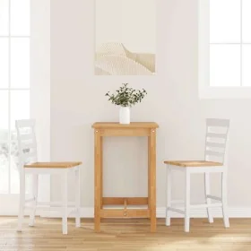 Taburetes de bar 2 uds madera maciza blanca caucho von , Küchenhocker - Ref: Foro24-4102542, Preis: 129,59 €, Rabatt: %