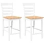 Taburetes de bar 2 uds madera maciza blanca caucho von , Küchenhocker - Ref: Foro24-4102542, Preis: 129,59 €, Rabatt: %