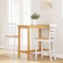 Taburetes de bar 2 uds madera maciza blanca caucho von , Küchenhocker - Ref: Foro24-4102542, Preis: 129,59 €, Rabatt: %