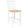 Taburetes de bar 2 uds madera maciza blanca caucho von , Küchenhocker - Ref: Foro24-4102542, Preis: 129,59 €, Rabatt: %