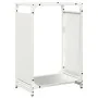 Leñero blanco 44x28x65 cm Acero laminado en frío by , Firewood bags and holders - Ref: Foro24-864196, Price: 51,84 €, Discoun...