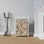 Leñero blanco 44x28x65 cm Acero laminado en frío by , Firewood bags and holders - Ref: Foro24-864196, Price: 51,84 €, Discoun...