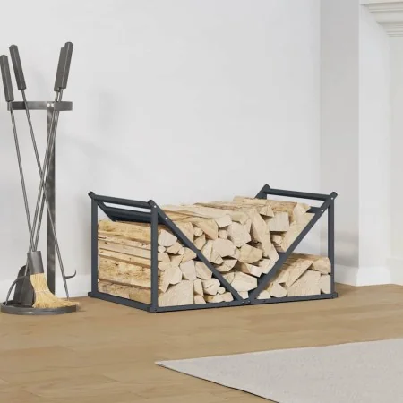 Leñero antracita 70x43x34,5 cm Acero laminado en frío by , Firewood bags and holders - Ref: Foro24-864175, Price: 58,14 €, Di...
