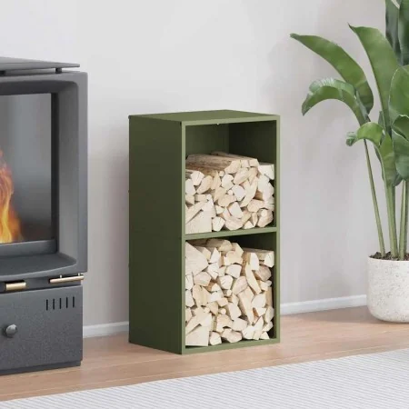 Leñero verde oliva 40x30x75 cm Acero laminado en frío von , Brennholztaschen und -halter - Ref: Foro24-864194, Preis: 80,34 €...