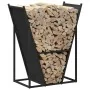 Leñero negro 69,5x35x81 cm Acero laminado en frío von , Brennholztaschen und -halter - Ref: Foro24-864177, Preis: 66,67 €, Ra...