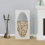 Leñero blanco 50x23x100 cm Acero laminado en frío by , Firewood bags and holders - Ref: Foro24-864182, Price: 90,45 €, Discou...