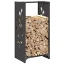 Leñero negro 40x30x80 cm Acero laminado en frío von , Brennholztaschen und -halter - Ref: Foro24-864219, Preis: 56,75 €, Raba...