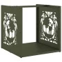 Leñero verde oliva 40x40x40 cm Acero laminado en frío von , Brennholztaschen und -halter - Ref: Foro24-864252, Preis: 45,21 €...