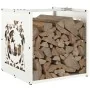 Leñero blanco 40x40x40 cm Acero laminado en frío by , Firewood bags and holders - Ref: Foro24-864250, Price: 45,21 €, Discoun...