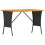 Set comedor de jardín 3 pzas con cojines ratán sintético negro by , Garden sets - Ref: Foro24-4104135, Price: 187,08 €, Disco...