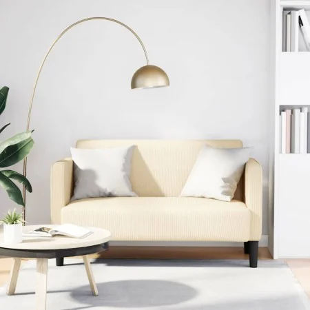 Sofá Loveseat color crema 109 cm tejido de pana by , Sofas - Ref: Foro24-4100524, Price: 181,77 €, Discount: %