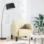 Sillón con reposabrazos color crema 54 cm cuero sintética by , Armchairs - Ref: Foro24-4100530, Price: 123,71 €, Discount: %