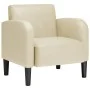 Sillón con reposabrazos color crema 54 cm cuero sintética by , Armchairs - Ref: Foro24-4100530, Price: 123,71 €, Discount: %