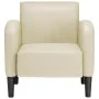 Sillón con reposabrazos color crema 54 cm cuero sintética by , Armchairs - Ref: Foro24-4100530, Price: 123,71 €, Discount: %