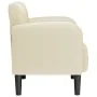 Sillón con reposabrazos color crema 54 cm cuero sintética by , Armchairs - Ref: Foro24-4100530, Price: 123,71 €, Discount: %