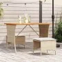 Set comedor de jardín 3 pzas con cojines ratán sintético beige by , Garden sets - Ref: Foro24-4104137, Price: 193,16 €, Disco...