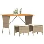 Set comedor de jardín 3 pzas con cojines ratán sintético beige by , Garden sets - Ref: Foro24-4104137, Price: 193,16 €, Disco...