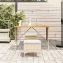 Mesa de jardín superficie de madera ratán PE negro 105x75x72 cm by , Garden tables - Ref: Foro24-4104140, Price: 129,30 €, Di...
