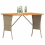 Mesa de jardín superficie de madera ratán PE negro 105x75x72 cm by , Garden tables - Ref: Foro24-4104140, Price: 129,30 €, Di...