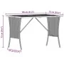 Mesa de jardín superficie de madera ratán PE negro 105x75x72 cm by , Garden tables - Ref: Foro24-4104140, Price: 129,30 €, Di...