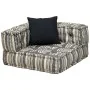 Puf modular de 2 plazas de tela de rayas grises by , Cushions for chairs and sofas - Ref: Foro24-244988, Price: 170,51 €, Dis...